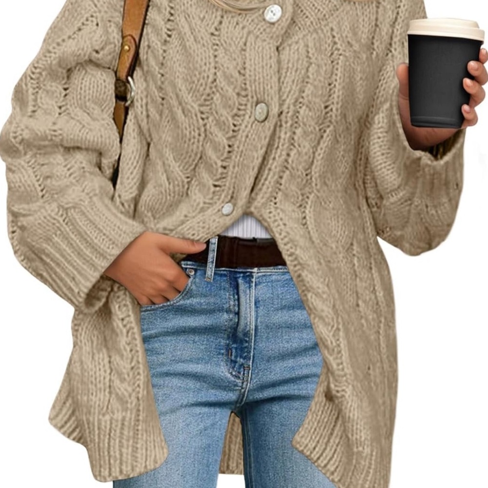 Cozy Cable Knit Beige Sweater